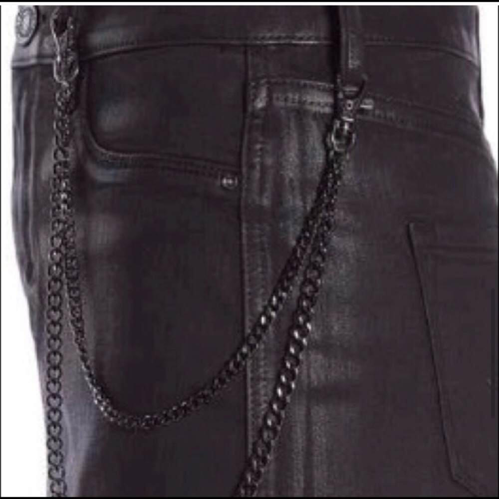 Skinnygirl Black Jean Skirt Size 10 - Picture 5 of 14
